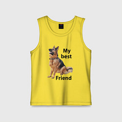 Майка детская хлопок Овчарка, цвет: желтый