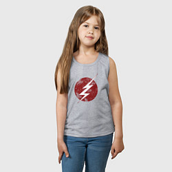 Майка детская хлопок The Flash logo, цвет: меланж — фото 2
