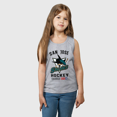 Детская майка SAN JOSE SHARKS / Меланж – фото 3