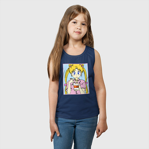 Детская майка Sailor Moon Usagi Tsukino / Тёмно-синий – фото 3