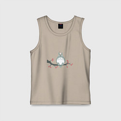 Майка детская хлопок Тоторо, цвет: миндальный