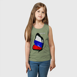 Майка детская хлопок Россия, цвет: авокадо — фото 2