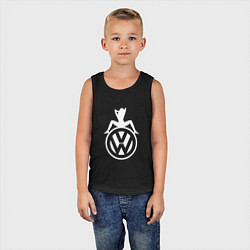 Майка детская хлопок Volkswagen Girl Z, цвет: черный — фото 2