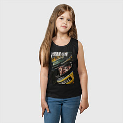Майка детская хлопок Айртон Сенна, цвет: черный — фото 2