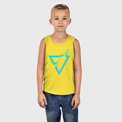 Майка детская хлопок Paint Drop Triangle, цвет: желтый — фото 2