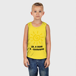 Майка детская хлопок Я знаю, я солнышко, цвет: желтый — фото 2