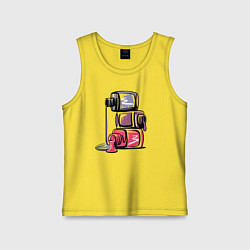 Майка детская хлопок Лаки, цвет: желтый