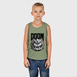 Майка детская хлопок КАКОДЕМОН DOOM Z, цвет: авокадо — фото 2