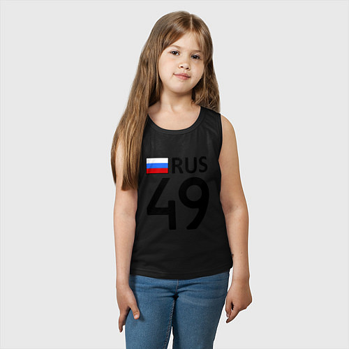 Детская майка RUS 49 / Черный – фото 3