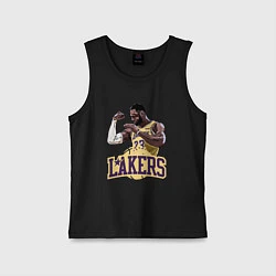 Майка детская хлопок LeBron - Lakers, цвет: черный