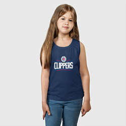 Майка детская хлопок Los Angeles Clippers, цвет: тёмно-синий — фото 2