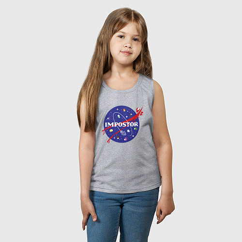 Детская майка IMPOSTOR NASA / Меланж – фото 3