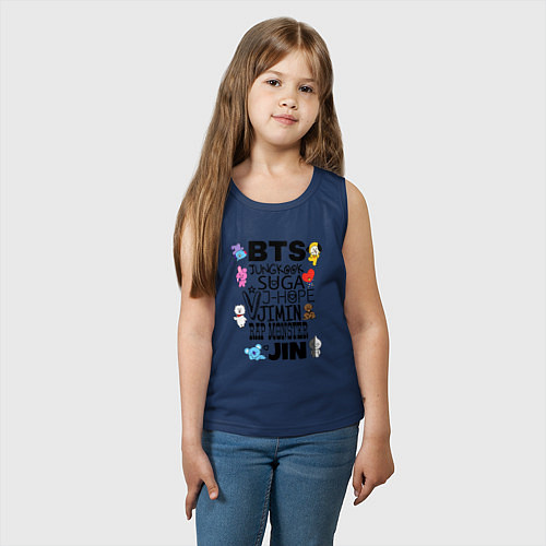 Детская майка BTS BT21 / Тёмно-синий – фото 3