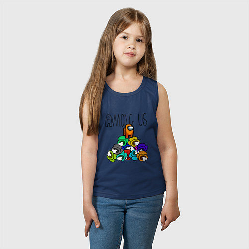 Детская майка Among Us Z / Тёмно-синий – фото 3