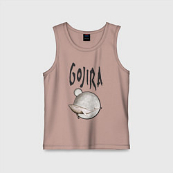 Майка детская хлопок Gojira, цвет: пыльно-розовый