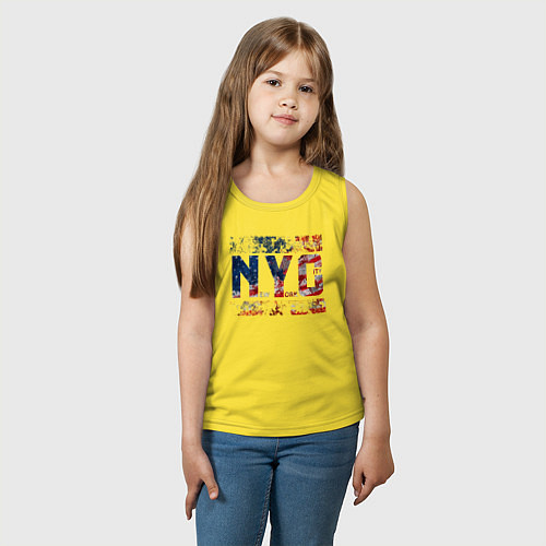 Детская майка Нью-Йорк Сити / Желтый – фото 3