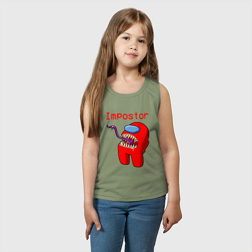 Детская майка AMONG US - IMPOSTOR / Авокадо – фото 3