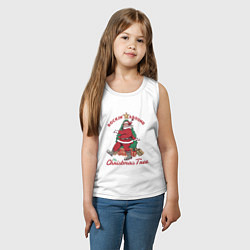 Майка детская хлопок Rockin Santa, цвет: белый — фото 2