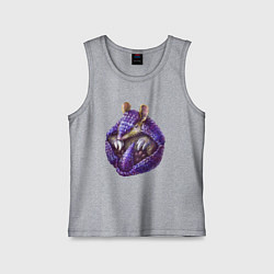 Майка детская хлопок Вязанный броненосец, цвет: меланж