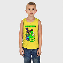 Майка детская хлопок Minecraft, цвет: желтый — фото 2