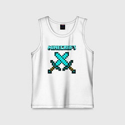 Майка детская хлопок Minecraft, цвет: белый