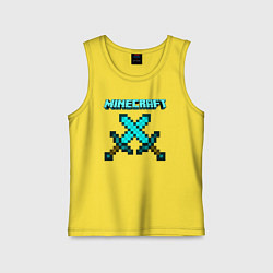 Майка детская хлопок Minecraft, цвет: желтый