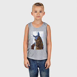 Майка детская хлопок Number one, цвет: меланж — фото 2