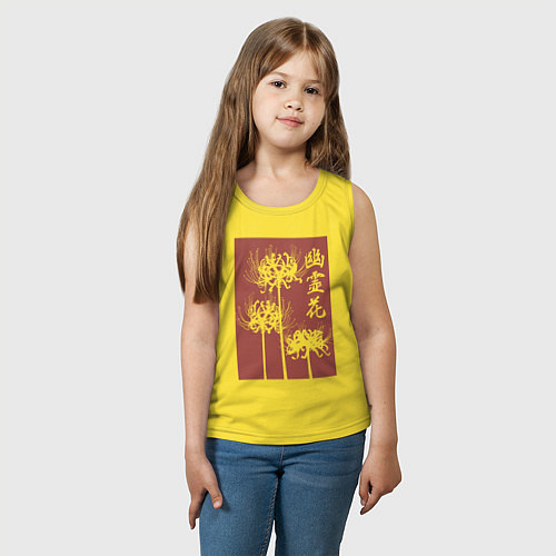 Детская майка Призрачный цветок / Желтый – фото 3