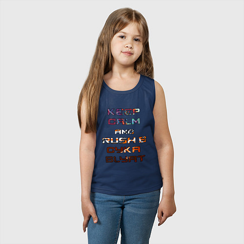 Детская майка Rush B CYKA BLYAT / Тёмно-синий – фото 3