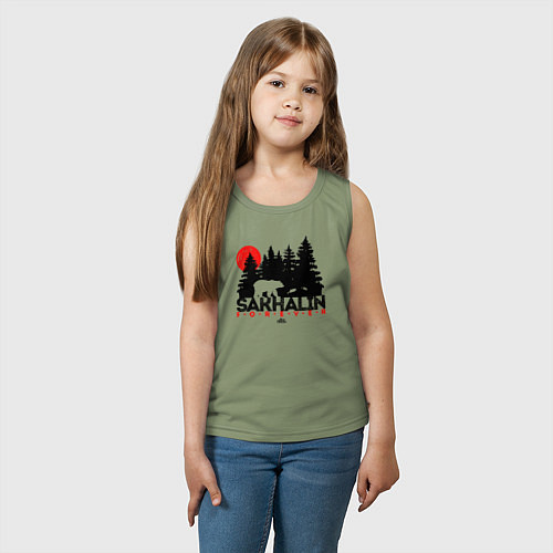 Детская майка Sakhalin forever / Авокадо – фото 3