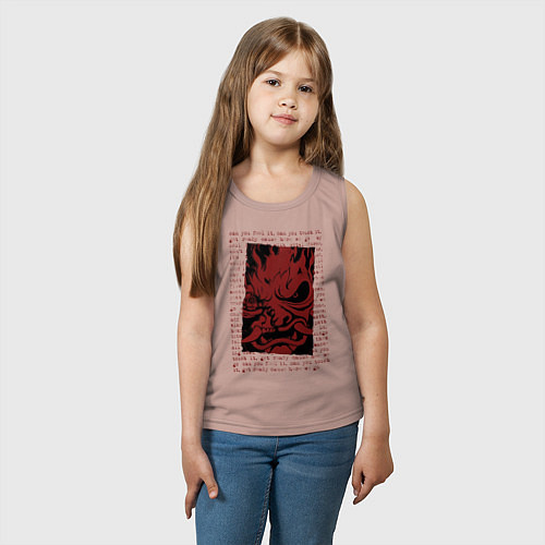 Детская майка Cyberpunk 2077 SAMURAI / Пыльно-розовый – фото 3