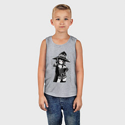 Майка детская хлопок Мегумин, цвет: меланж — фото 2