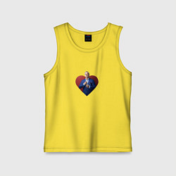 Майка детская хлопок Сердце Меладзе, цвет: желтый