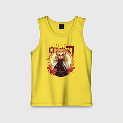 Майка детская хлопок Огненный Столп Kimetsu no Yaiba, цвет: желтый