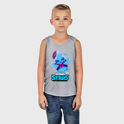 Майка детская хлопок Сквик Squeak Brawl Stars, цвет: меланж — фото 2