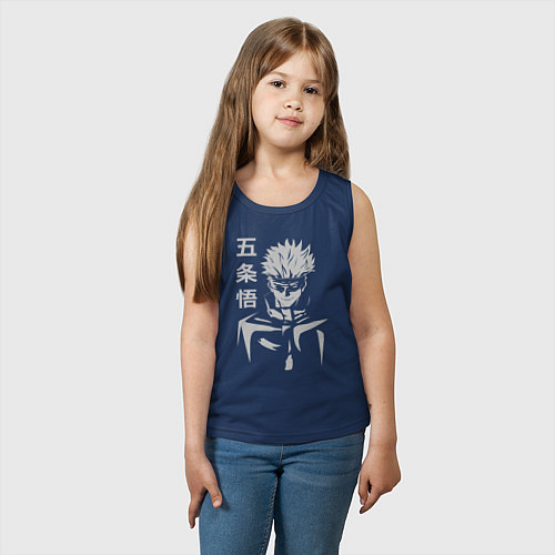 Детская майка Годжо сенсей Магическая битва / Тёмно-синий – фото 3