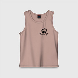 Майка детская хлопок Магическая Битва, цвет: пыльно-розовый