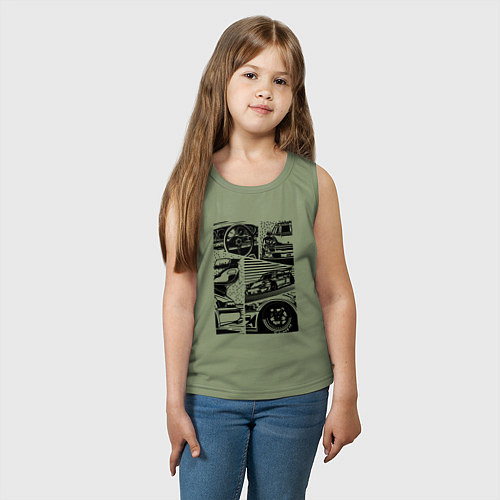 Детская майка PORSCHE ПОРШЕ КОЛЛАЖ / Авокадо – фото 3