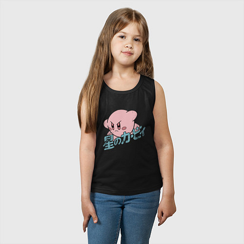 Детская майка Kirby / Черный – фото 3