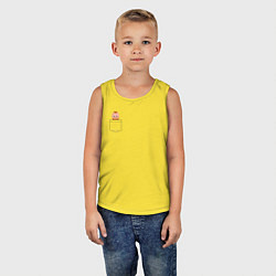 Майка детская хлопок Рагнар в кармане, цвет: желтый — фото 2