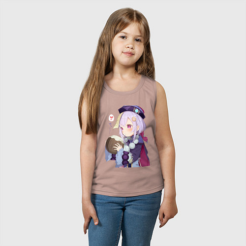 Детская майка Ци Ци Кокосовое молоко / Пыльно-розовый – фото 3