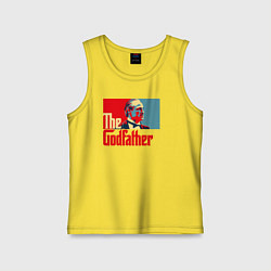 Майка детская хлопок Godfather logo, цвет: желтый