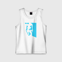 Майка детская хлопок Love Death And Robots Zima Blue, цвет: белый