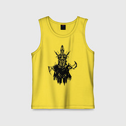 Майка детская хлопок Мортред Phantom Assasin DOTA2, цвет: желтый
