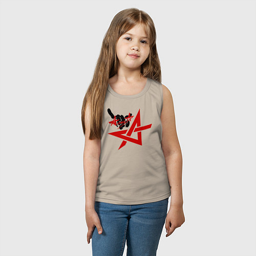 Детская майка Алиса коза / Миндальный – фото 3