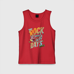 Майка детская хлопок Rock Days, цвет: красный