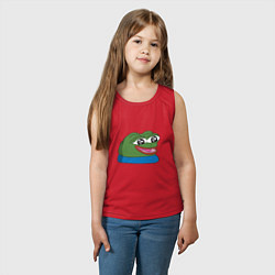 Майка детская хлопок Pepe happy Пепе хеппи, цвет: красный — фото 2