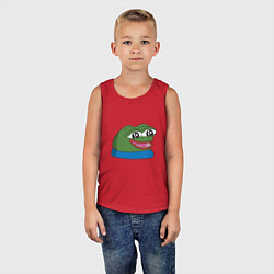 Майка детская хлопок Pepe happy Пепе хеппи, цвет: красный — фото 2