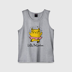 Майка детская хлопок Кошка балерина, цвет: меланж