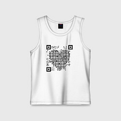 Майка детская хлопок QR-Heart, цвет: белый